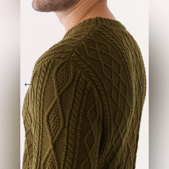 NWT - Frank & Oak Men’s Organic Cotton Cable Knit Sweater - Size XL - Picture 5 of 13